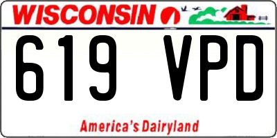 WI license plate 619VPD