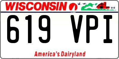WI license plate 619VPI