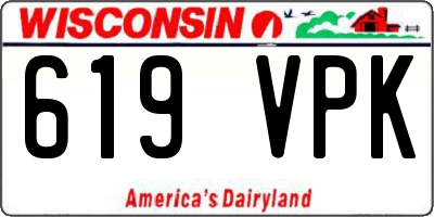 WI license plate 619VPK