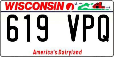 WI license plate 619VPQ