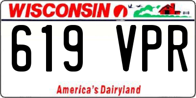 WI license plate 619VPR