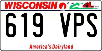 WI license plate 619VPS