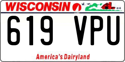 WI license plate 619VPU