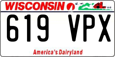 WI license plate 619VPX