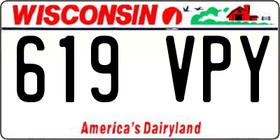 WI license plate 619VPY