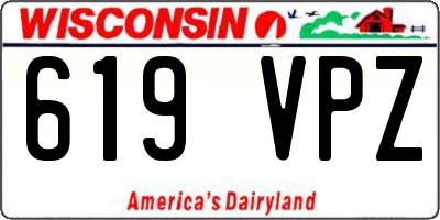 WI license plate 619VPZ