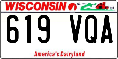 WI license plate 619VQA