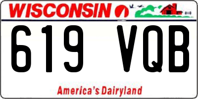 WI license plate 619VQB