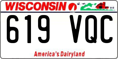 WI license plate 619VQC