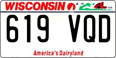 WI license plate 619VQD