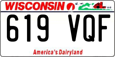WI license plate 619VQF