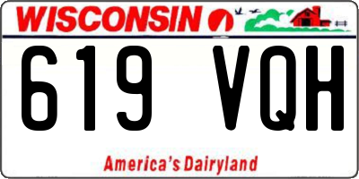 WI license plate 619VQH