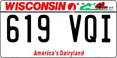 WI license plate 619VQI