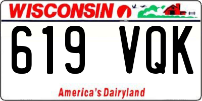 WI license plate 619VQK