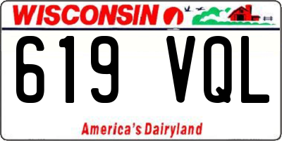 WI license plate 619VQL