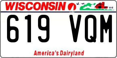 WI license plate 619VQM