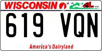 WI license plate 619VQN