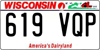 WI license plate 619VQP