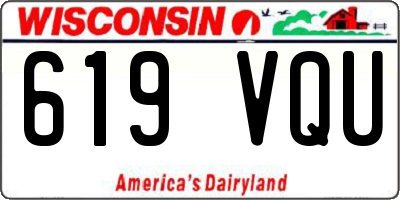 WI license plate 619VQU