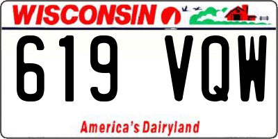 WI license plate 619VQW