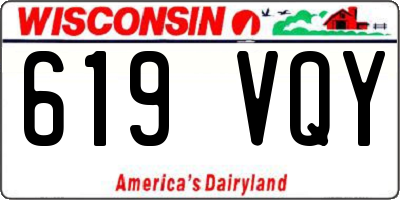 WI license plate 619VQY