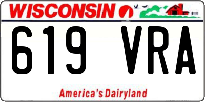 WI license plate 619VRA