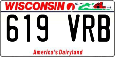 WI license plate 619VRB