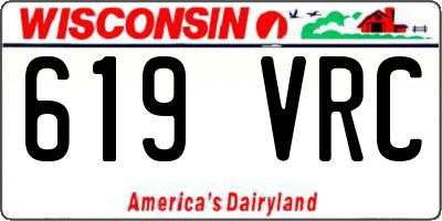 WI license plate 619VRC