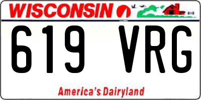 WI license plate 619VRG