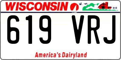 WI license plate 619VRJ