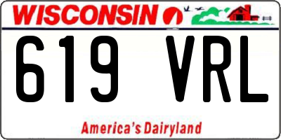 WI license plate 619VRL