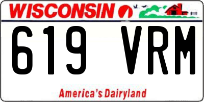 WI license plate 619VRM