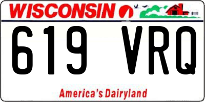 WI license plate 619VRQ