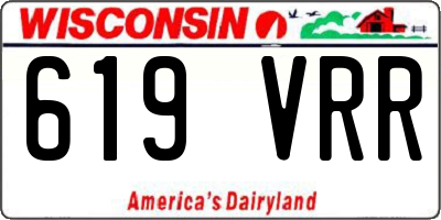 WI license plate 619VRR