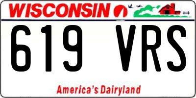 WI license plate 619VRS