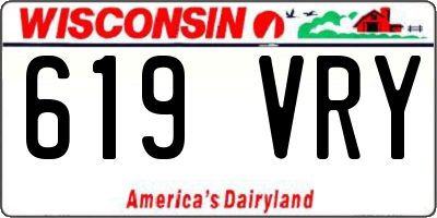 WI license plate 619VRY