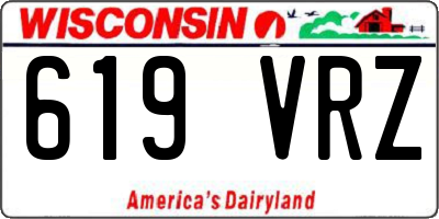 WI license plate 619VRZ