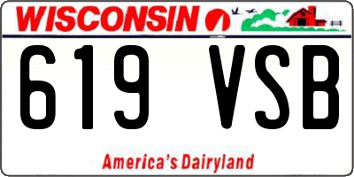WI license plate 619VSB