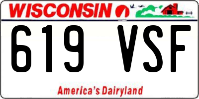 WI license plate 619VSF