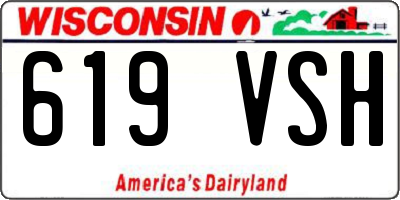 WI license plate 619VSH
