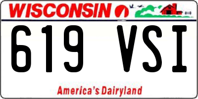 WI license plate 619VSI