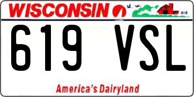 WI license plate 619VSL