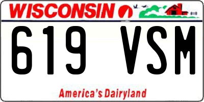 WI license plate 619VSM