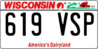 WI license plate 619VSP