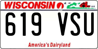 WI license plate 619VSU