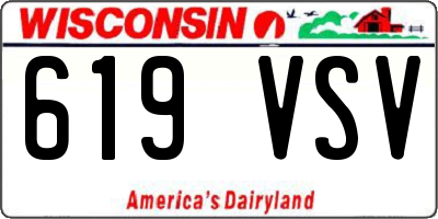 WI license plate 619VSV
