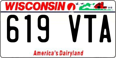 WI license plate 619VTA