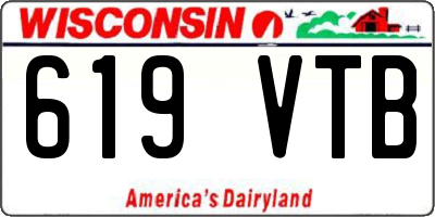 WI license plate 619VTB