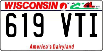 WI license plate 619VTI