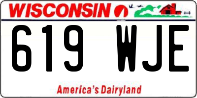 WI license plate 619WJE